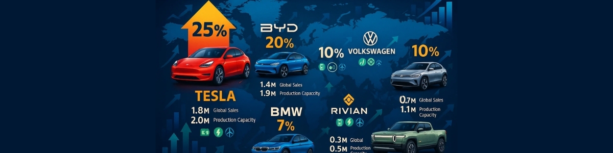 2025’te Global Elektrikli Araç Pazarı Hangi Marka Lider